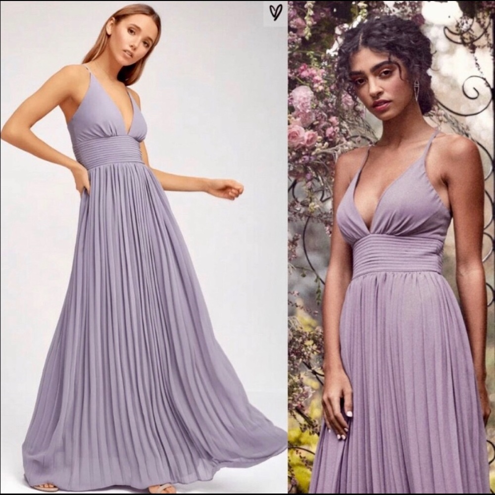 Lulus Depths of My Love Light Purple Maxi Dress size XS